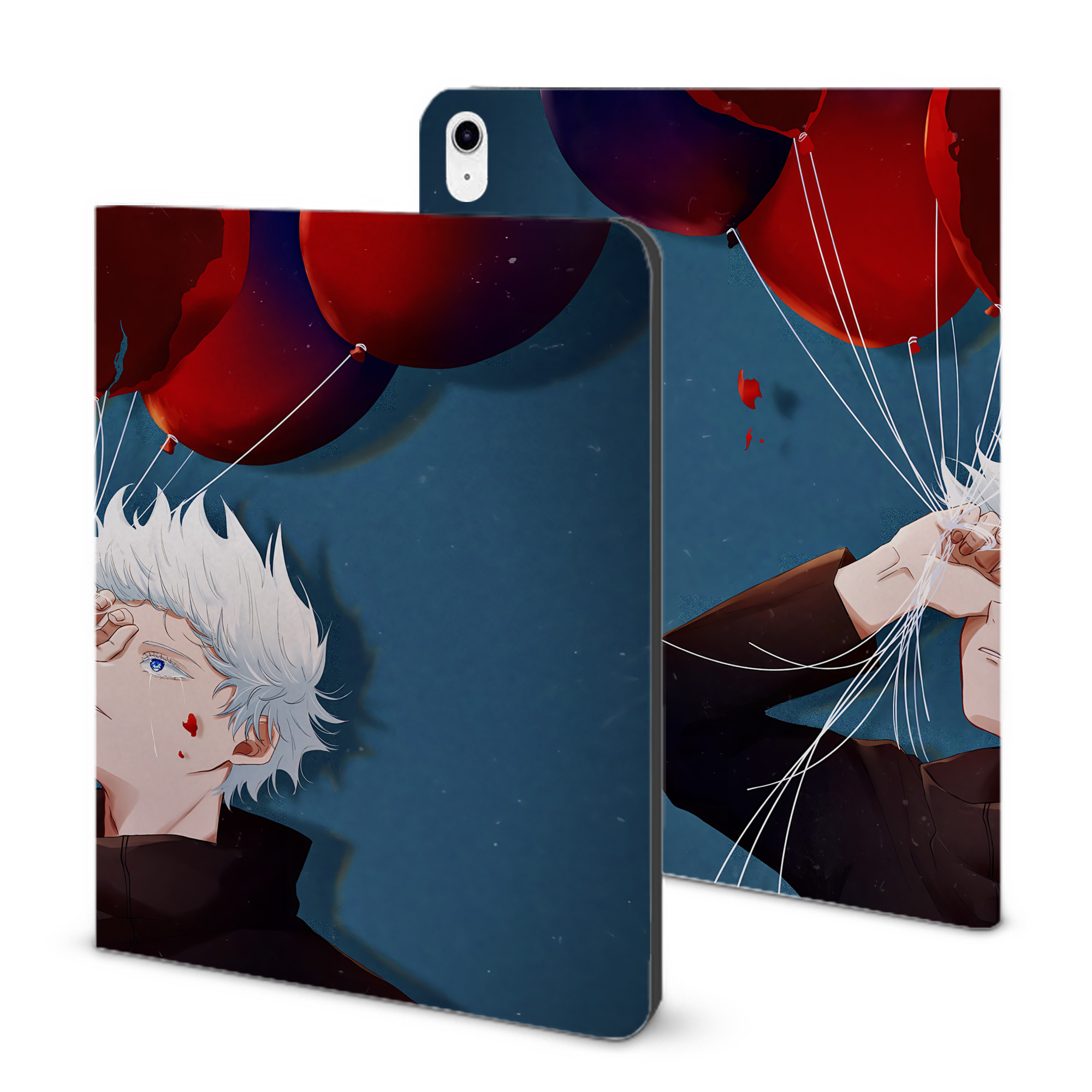 （画像用） 呪術廻戦 Jujutsu Kaisen IPad ケース ブック型 PUレザー TPU 耐衝撃 軽量 薄型 ペン収納なし 全面保護 IPad 各モデル対応